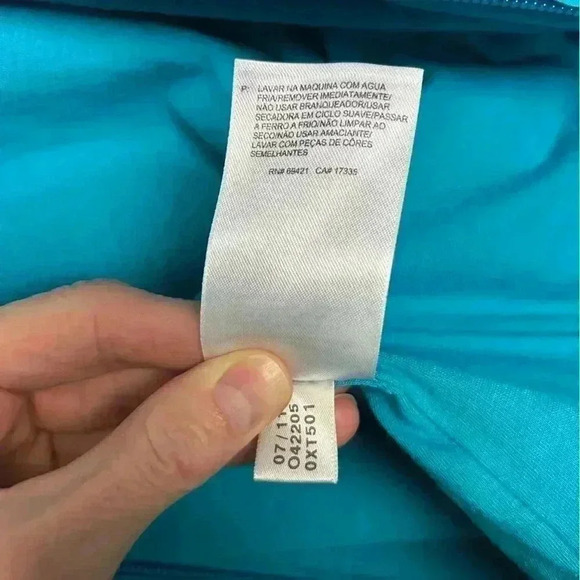 Retro Reebok Windbreaker Jacket Lined Full Zip Blue White Navy Stripe Y2K - Picture 11 of 14